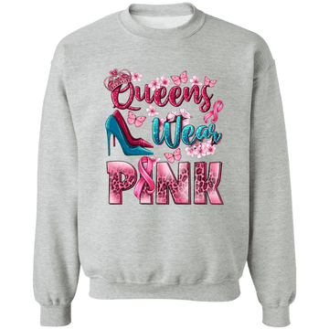 Queens Wear Pink Unisex Crewneck Pullover Sweatshirt