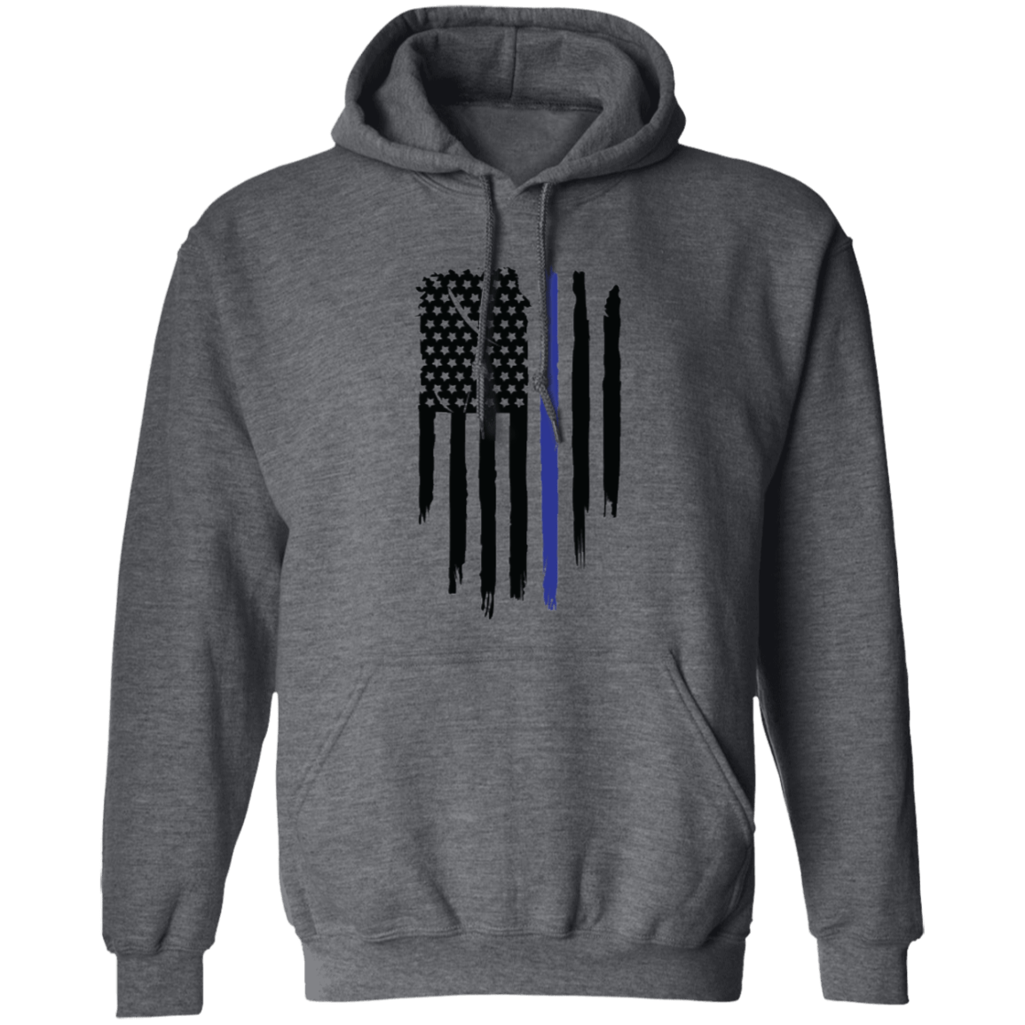 Vertical Police Flag Men's Pullover Hoodie