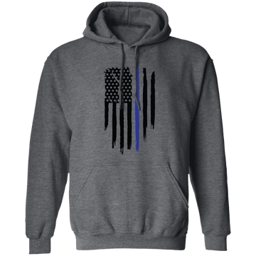 Vertical Police Flag Men's Pullover Hoodie