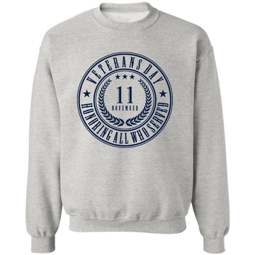 Veteran's Day Men's Pullover Crewneck Sweatshirt 8 oz