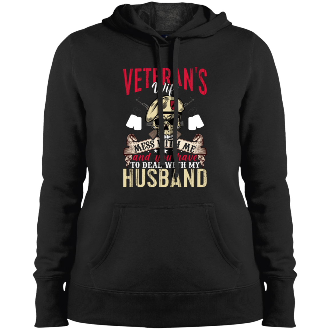 Veteran's Wife Ladies' Pullover Hooded Sweatshirt