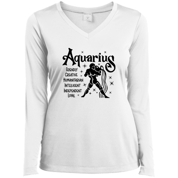 Aquarius  Ladies’ Long Sleeve Performance V-Neck Tee