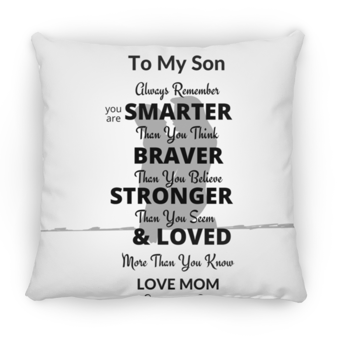 To My Son Large Square Pillow