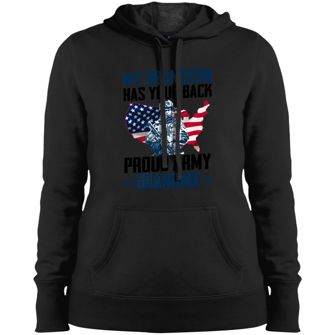 Proud Army Grandma Ladies' Pullover Hooded Sweatshirt