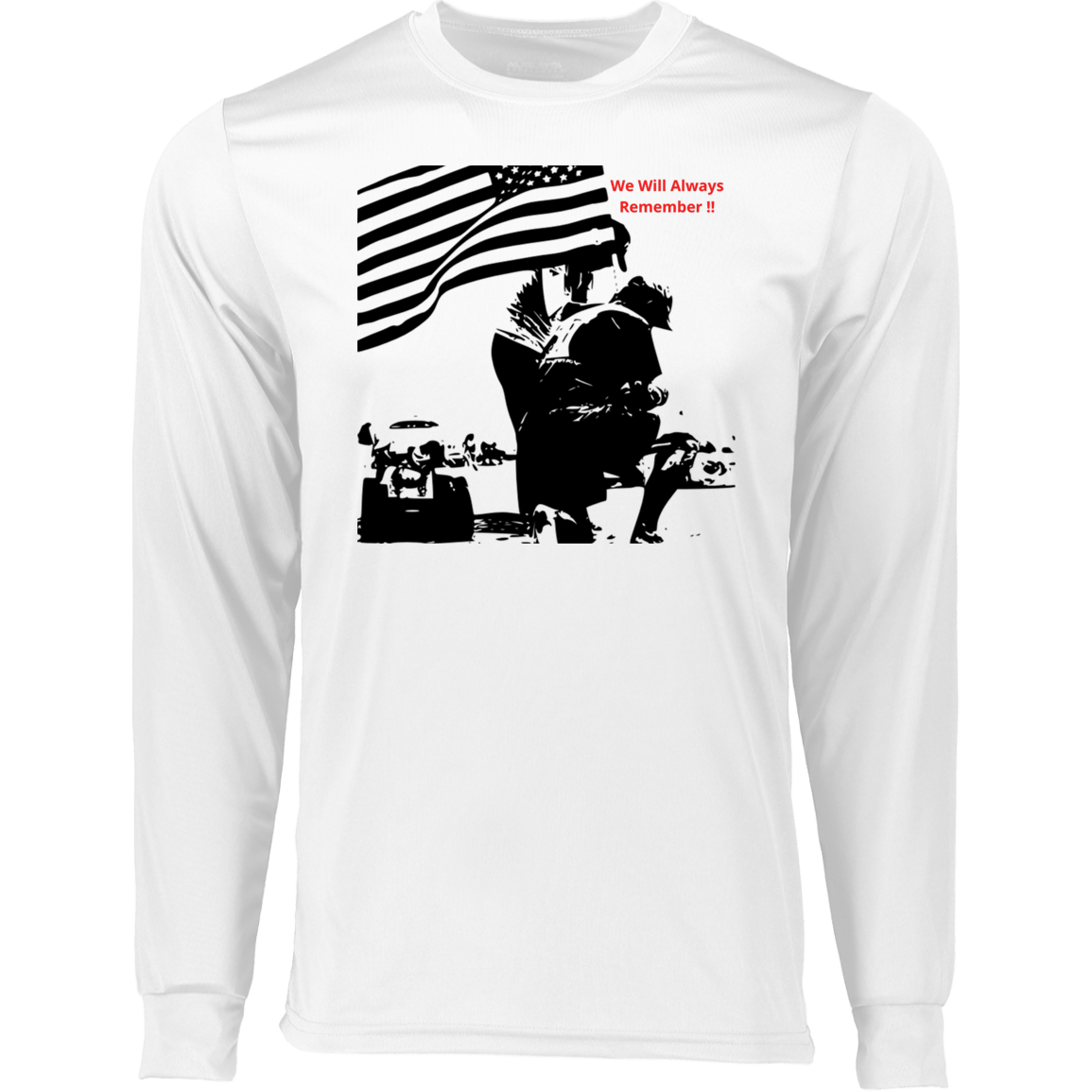 We Will Always Remember Men's Long Sleeve Moisture-Wicking Tee
