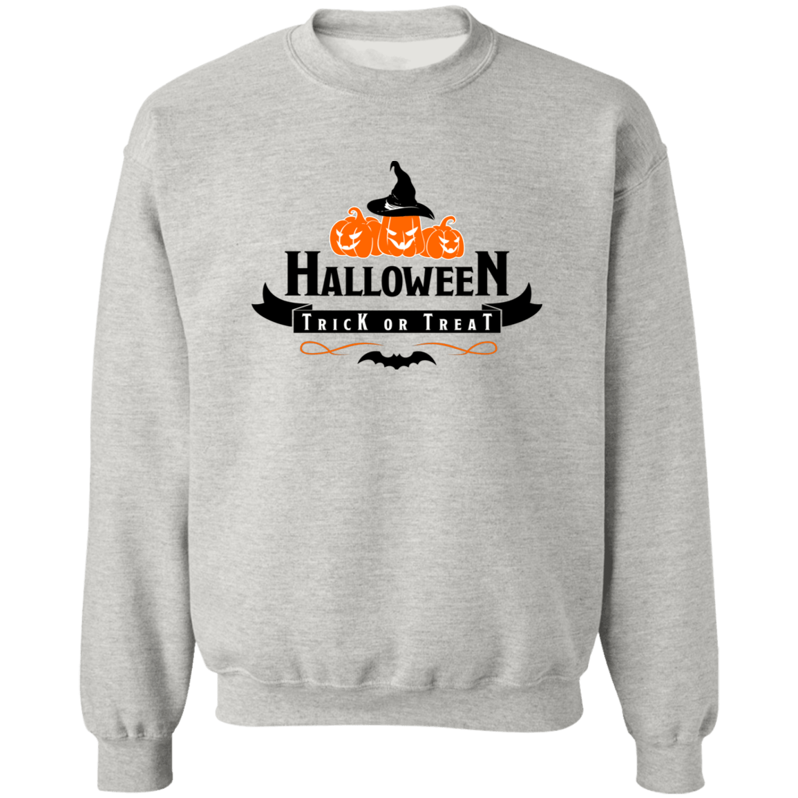 Trick or Treat Ladies Crewneck Pullover Sweatshirt