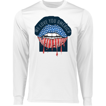 Love America Men's Long Sleeve Moisture-Wicking Tee