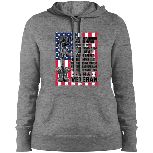I am a Veteran Ladies' Pullover Hooded Sweatshirt