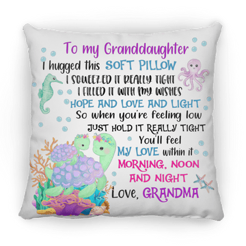 To My Granddaughter Large Square Pillow