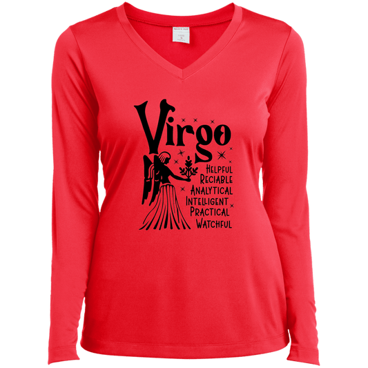 Virgo Ladies’ Long Sleeve Performance V-Neck Tee