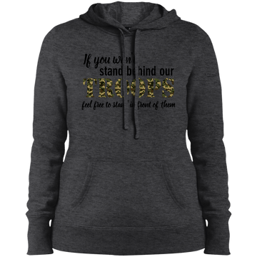 Stand behind our Troops Ladies' Pullover Hooded Sweatshirt