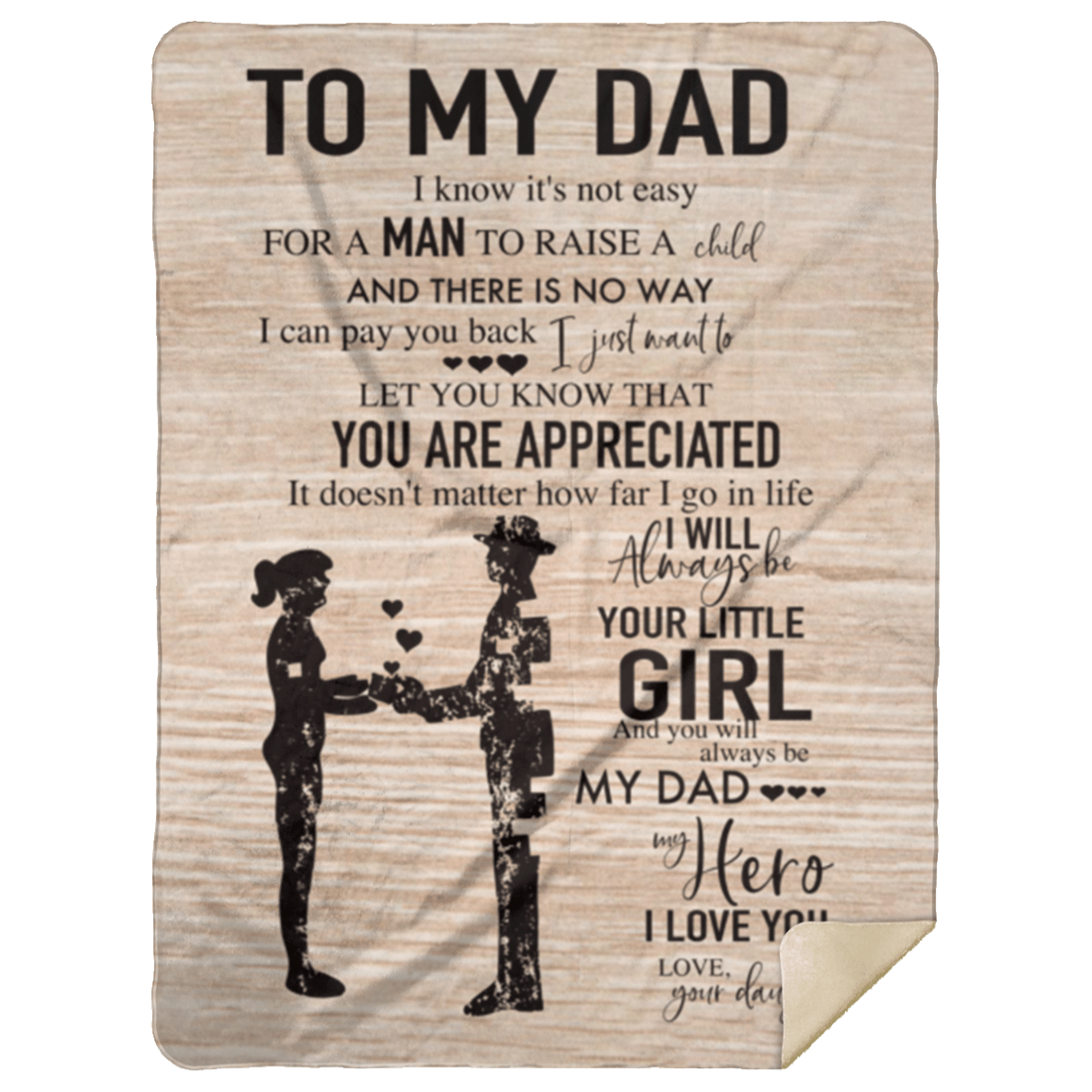 To My Dad Sherpa Blanket