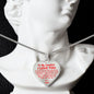 To My Daughter Love Dad- Heart Pendant Necklace