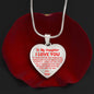 To My Daughter Love Dad- Heart Pendant Necklace