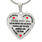 To My Daughter Love Dad - Heart Pendant Necklace