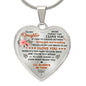 To My Daughter - Heart Pendant Necklace