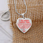 To My Daughter Love Dad- Heart Pendant Necklace