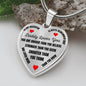 To My Daughter Love Dad - Heart Pendant Necklace