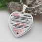 To My Daughter Love Dad - Heart Pendant Necklace