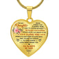 To My Daughter - Heart Pendant Necklace