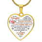 To My Daughter - Heart Pendant Necklace