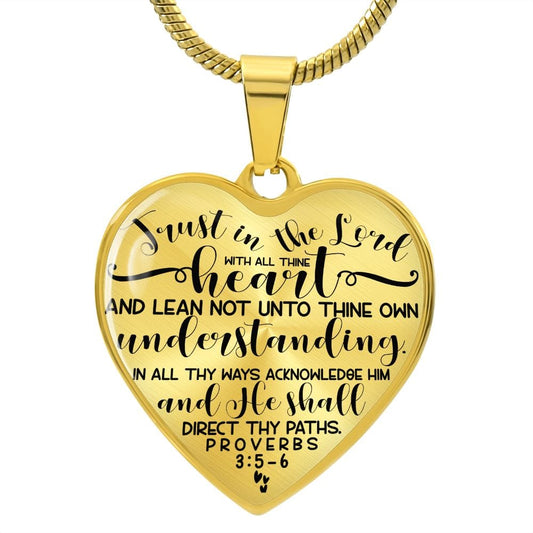 Trust in the Lord -Heart Pendant