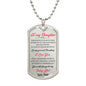 To My Daughter Love Dad - Dog Tag Necklace