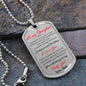 To My Daughter Love Dad - Dog Tag Necklace
