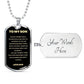 To My Son Dog Tag - Love Dad