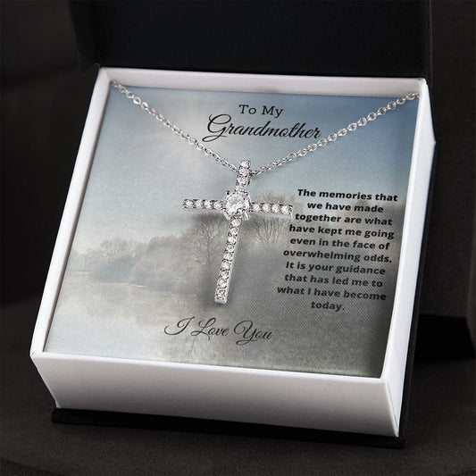 To My Grandmother- CZ Cross Necklace