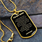 To My Son Dog Tag - Love Dad