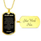 To My Son Dog Tag - Love Dad