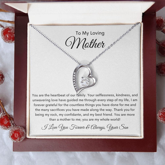 To My Loving Mother Love Your Son - Forever Love Necklace