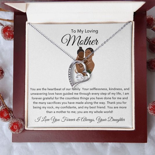 To My Loving Mother Love Your Daughter - Forever Love Necklace