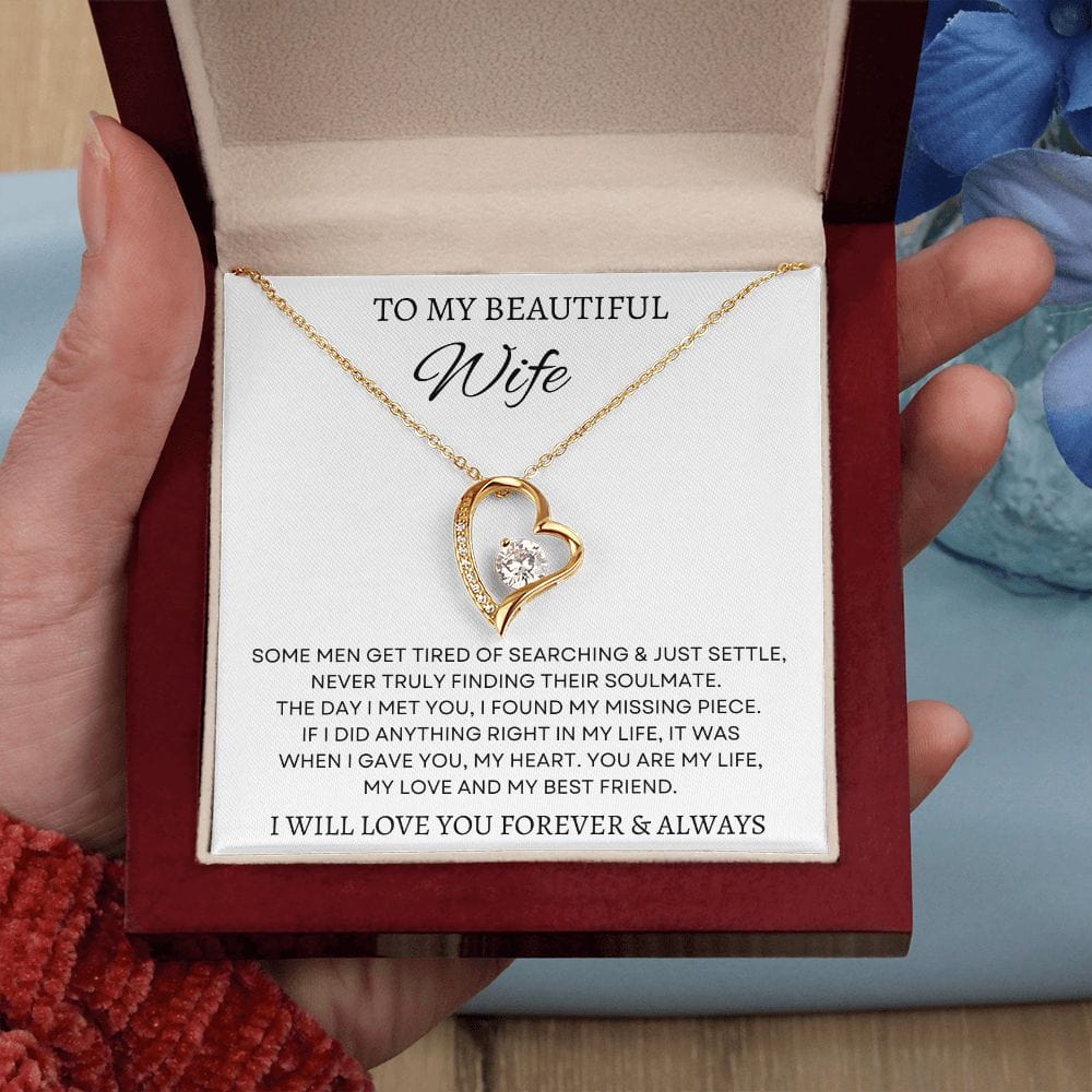 To My Beautiful Wife - Forever Love Necklace