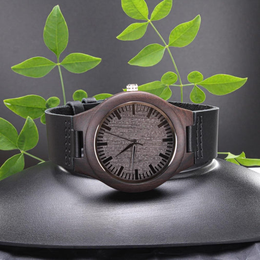 To My Son - Engraved Wooden Watch