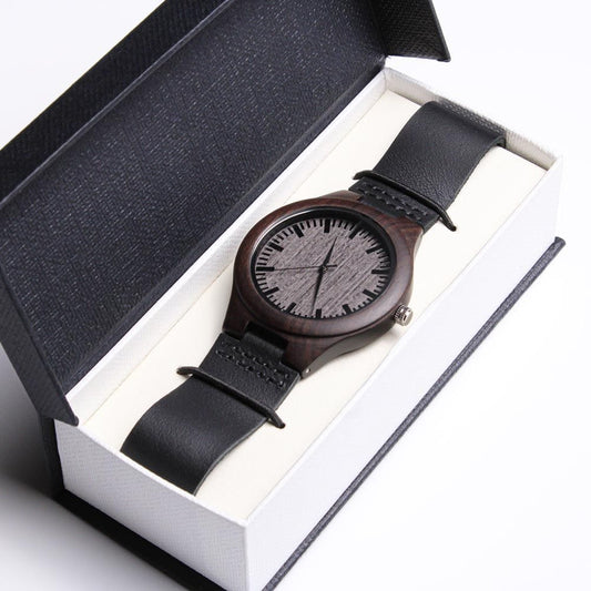 To My Dad - Engraved Wooden Watch