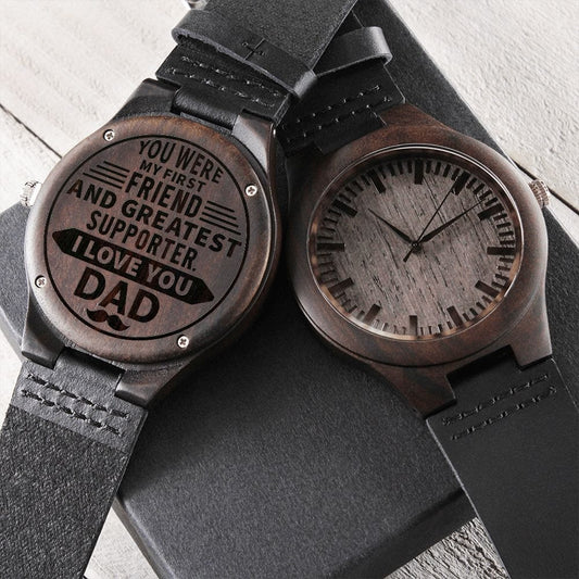 To My Dad - Engraved Wooden Watch