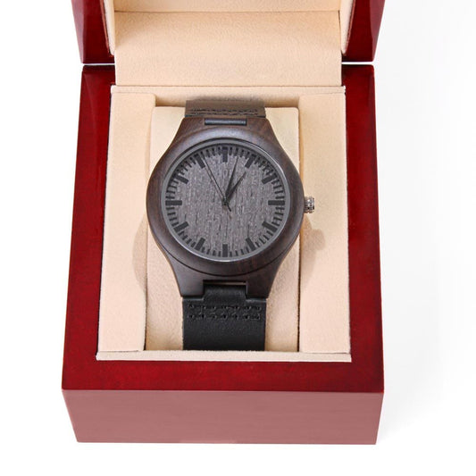To My Husband - Engraved Wooden Watch
