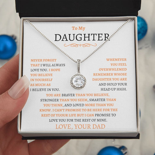 To My Daughter Love Dad - Eternal Hope Necklace
