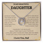 To My Beautiful Daughter Love Dad -Lucky In Love Necklace