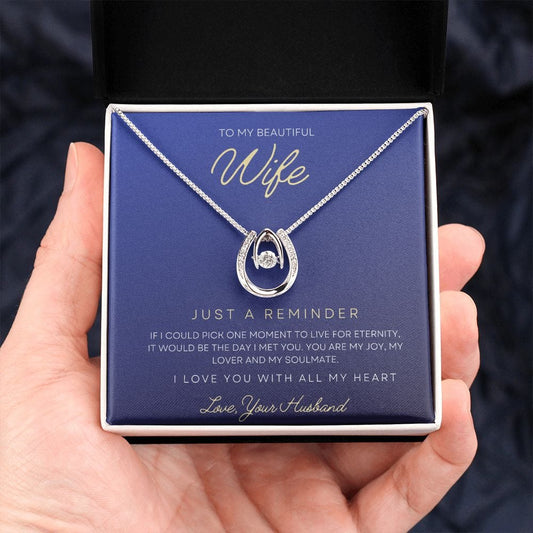 To My Beautiful Wife - Lucky in Love Necklace