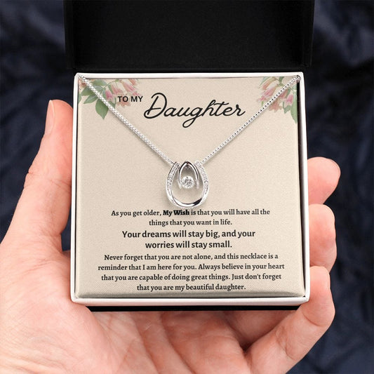 To My Daughter Lucky in Love Necklace