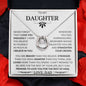 To My Daughter Love Dad - Lucky In Love Necklace