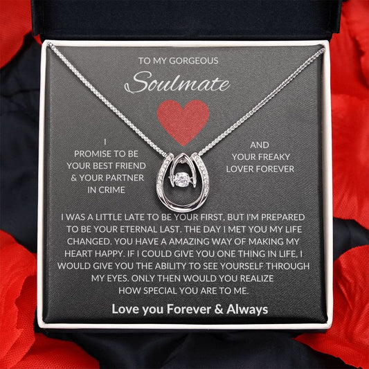 To My Gorgeous Soulmate - Lucky In Love Necklace