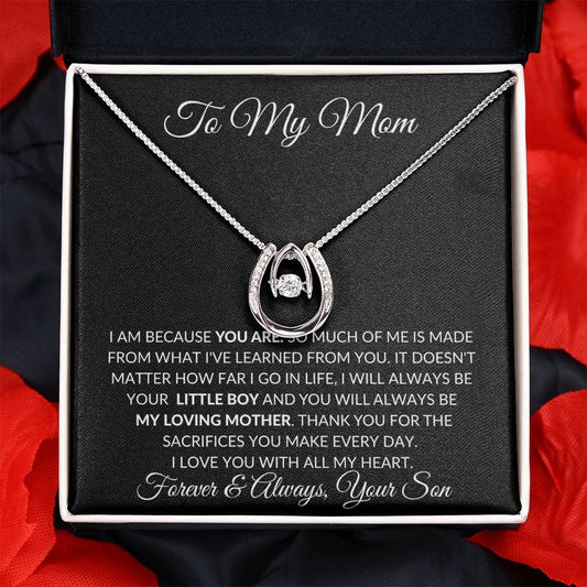 To My Mom Love Son - Lucky In Love Necklace