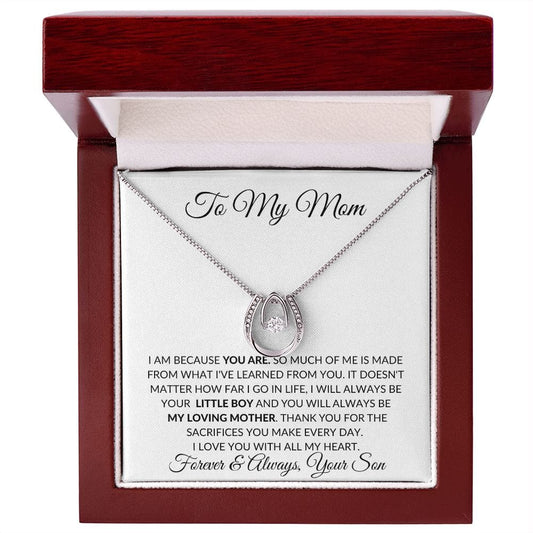To My Mom Love Son - Lucky in Love Necklace