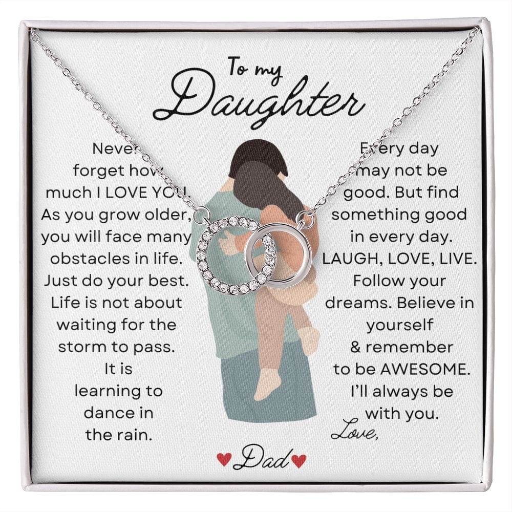 To My Daughter Love Dad - Perfect Pair Necklace
