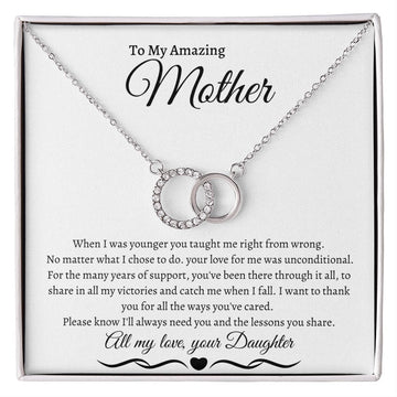 To My Amazing Mother Love Daughter - Perfect Pair Necklace