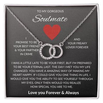 To My Gorgeous Soulmate - Perfect Pair Necklace